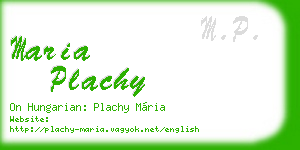 maria plachy business card
